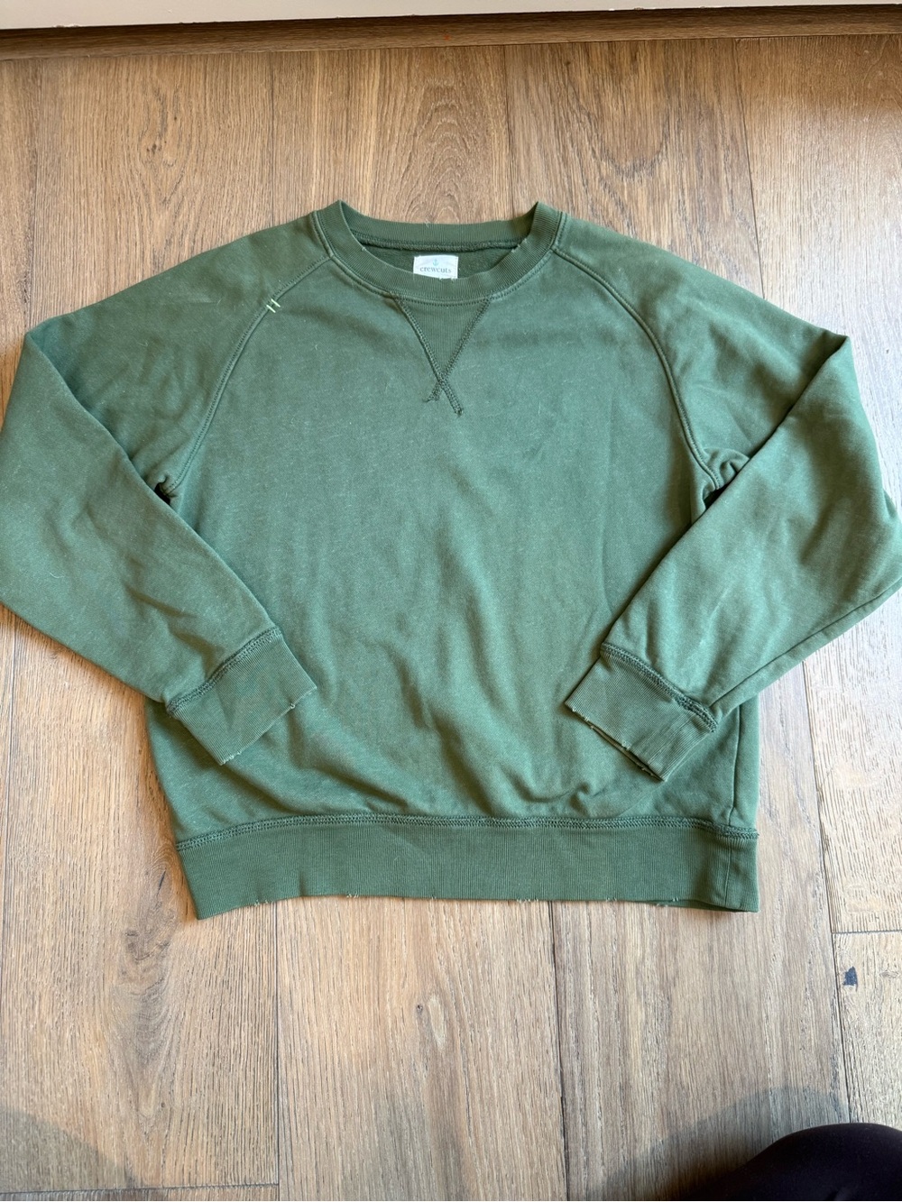 Crew cuts Classic Olive Green Crewneck Sweatshirt - boys 10-11yr